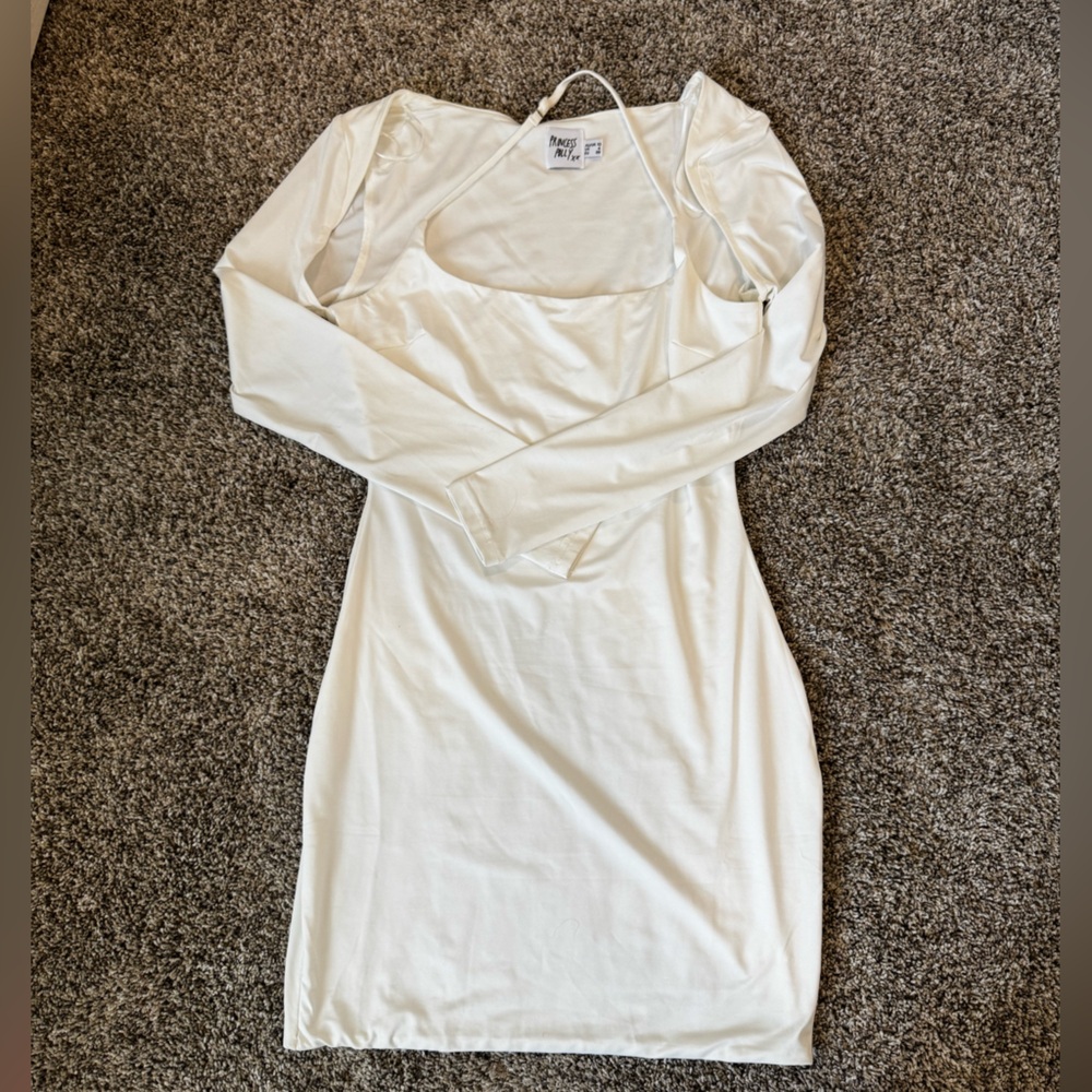 Princess Polly White Long Sleeve Dress